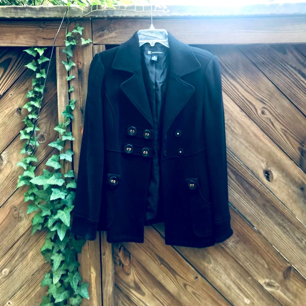 INC Black Pea Coat